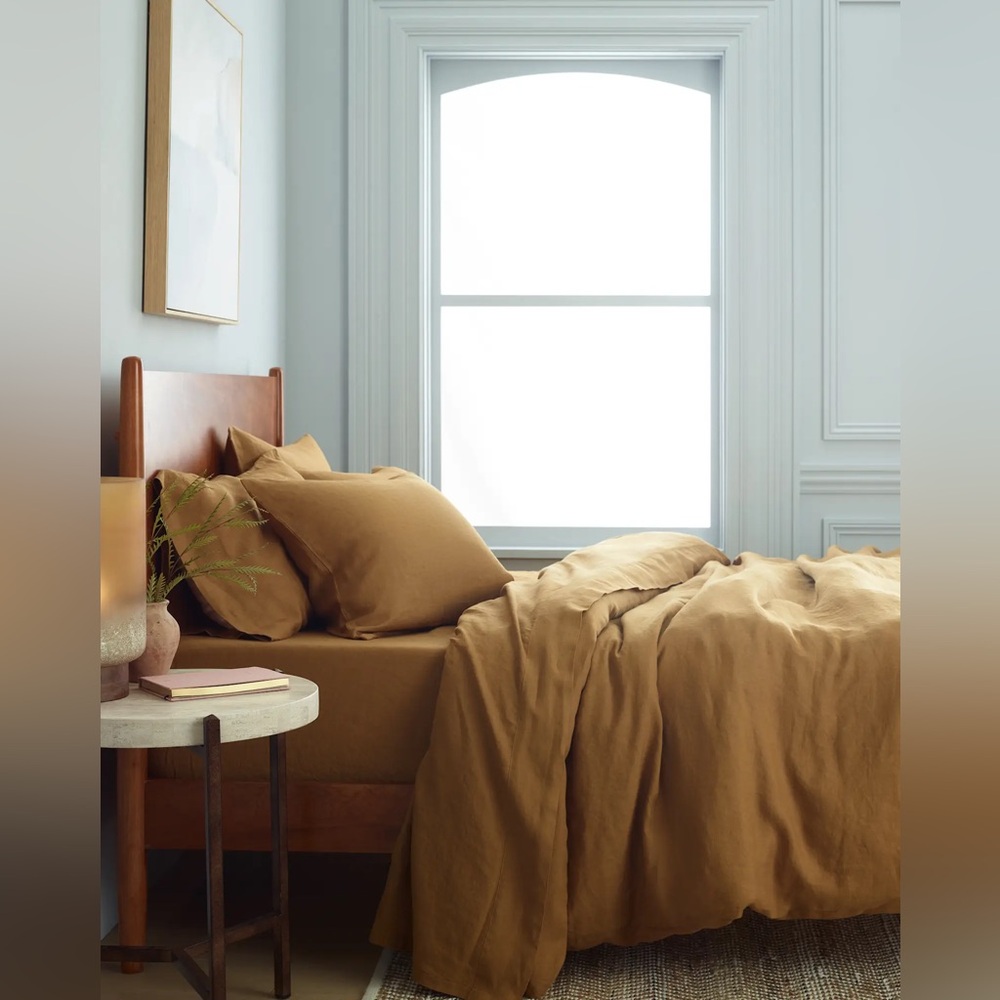 Quince linen Tobacco Acorn nutmeg toasty Brown Duvet Cover Set